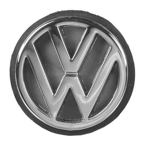  Verchroomd VW zelfklevend logo op zwarte kofferbak voor VW Golf 3 Berline Cabriolet en Variant (04/1992-08/1998) - C275557 