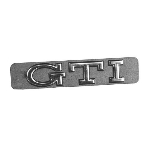  Logotipo GTI cromado em fundo preto da faixa da asa traseira de 63 mm para VW Golf 3 GTI Sedan e Cabriolet (09/1991-05/1998) - C277708 