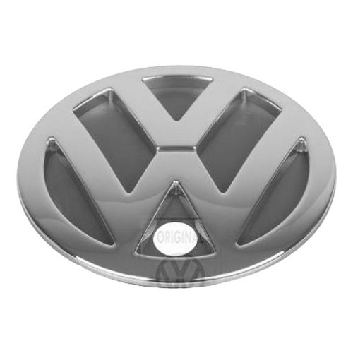  Logotipo VW cromado adesivo sobre fundo preto na porta traseira e porta-malas para VW Golf 4 Variant e Bora (09/1998-06/2006) - C285445 