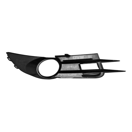 Satin black left front bumper grille for VW Touran 1T2 Cross and R-Line phase 2 with fog lights (10/2006-05/2008) - driver's side - C289663