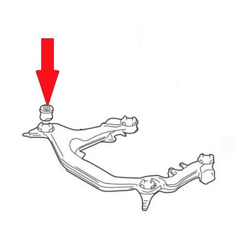 Silentbloc avant sur berceau de boîte de vitesses pour VW Passat B5 et B5 GP 4 ou 5 cylindres (08/1996-02/2005) - C289804