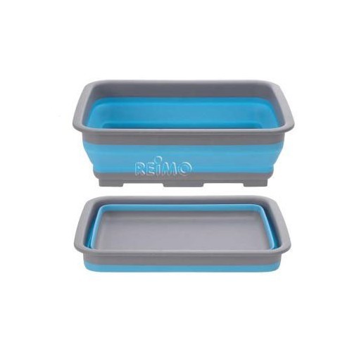  Vaschetta pieghevole in silicone blu/grigia 37x27x10 cm - CA10631 