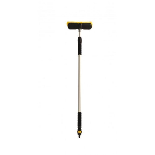 Brosse de lavage en aluminium telescopique L: 115-180 cm pour camping-cars et caravanes