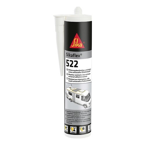 522 SIKAFLEX polyurethane mastic adhesive - steel grey - 300 ml cartridge