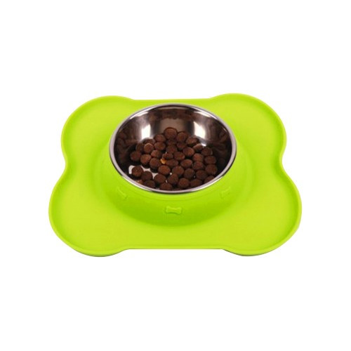 Gamelle en acier avec embase silicone pour chien et chat