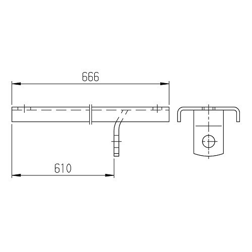 Rail de guidage de vérin de stabilisation AL-KO - CD10229