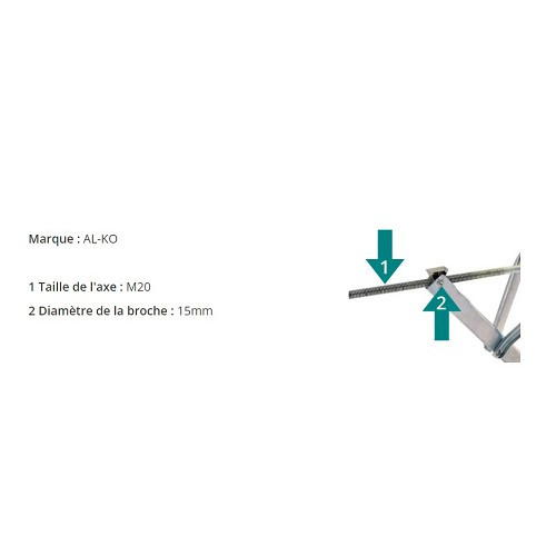 Metalen cilindermoer Ø 20 mm. Aansluittuit Ø15 mm - CD10236