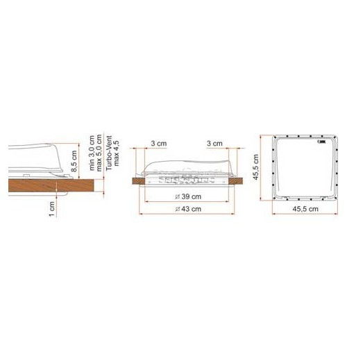 Lucernario TURBO VENT 40 bianco FIAMMA - CF10202