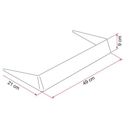 Spoiler de techo para claraboya SPOILER 40 FIAMMA 40x40 cm - CF10210