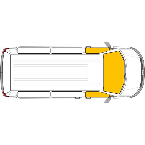 Isoliervorhang für Windschutzscheibe und Seitenfenster für VW T5 - 9 Schichten - CF10448