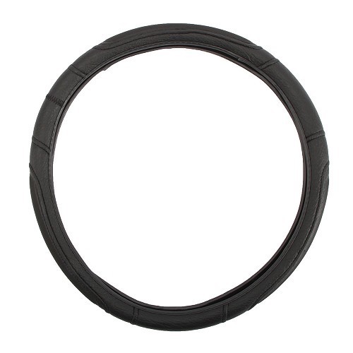 Black steering wheel cover Diameter 42 cm - CF10674