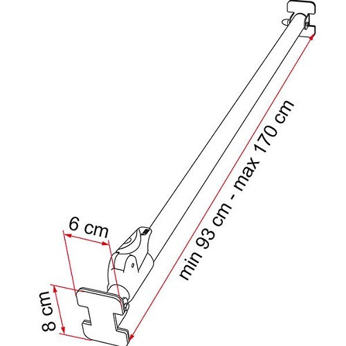 Teleskopstange für den Frachtraum LUGGAGE BAR FIAMMA - CF10802