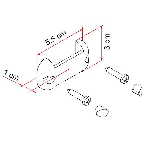  Kit fixation FIX ORGANIZER S & L FIAMMA - CF10832-1 