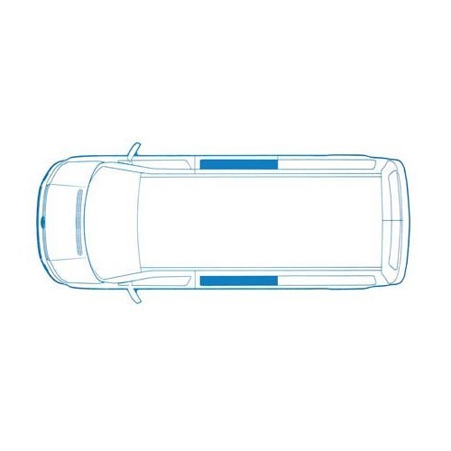 Rideaux de vitres latérales centrales pour VW T4 90 ->03 - CF11261