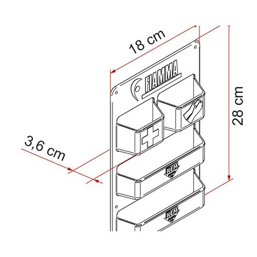  Unidad de almacenamiento POCKET KASSETT Fiamma - CF12157-2 