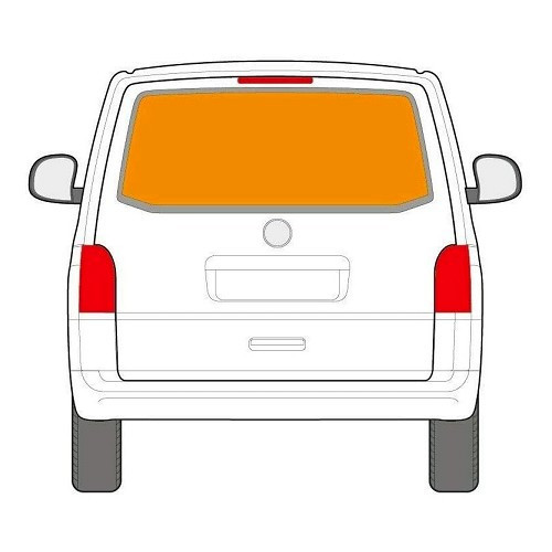 Innenvorhang der Heckklappe für pour VW Transporter T3/T25, 79->92 - CF12291