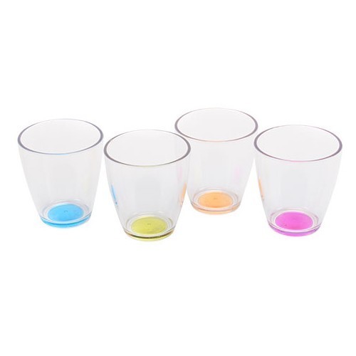 Juego de 4 vasos de colores antideslizantes SAN - CF12334