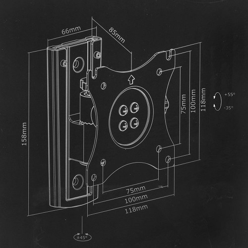  Suporte para TV 1 eixo Multilock VECHLINE - CF12510 