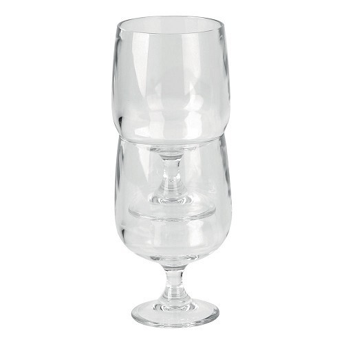 Conjunto de 2 vasos de 250 ml con pie apilables en acrílico - CF12564