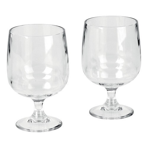  Conjunto de 2 vasos de 250 ml con pie apilables en acrílico - CF12564 