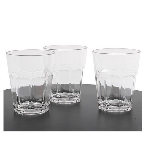  Conjunto de 3 vasos de agua de policarbonato de 300 ml - CF12568 