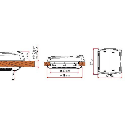 Ventilação F Pro 40x40 cm FIAMMA - CF12624