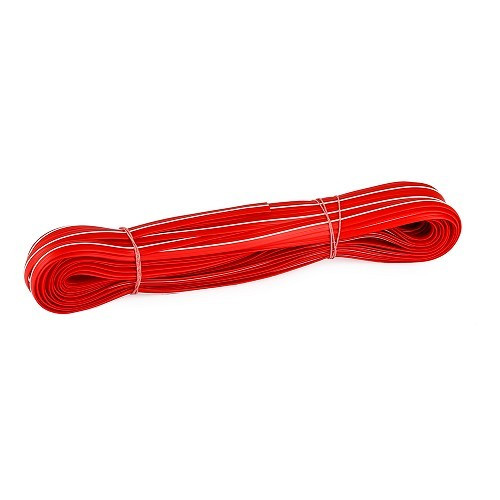  Cache-vis 12 mm rouge avec liseré blanc - 20 mètres - CF12812 