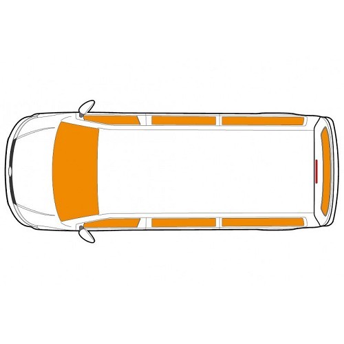 5-laagse thermische binnenisolatie voor Transporter T6 lang chassis met achterklep - 8 stuks - CF13162