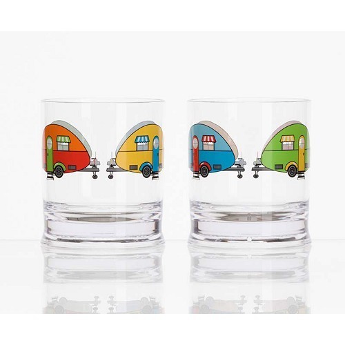  Verres Camper Smile "caravane" - vendus par 2 - CF13240 