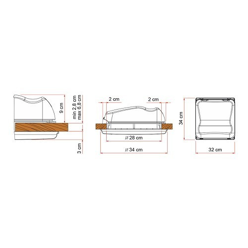 Lucernario Vent 28F bianco 280x280 mm Fiamma - CF13488