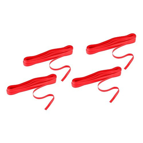 Set di 4 tappi a vite 12 mm rossi - 4 strisce di 20 m