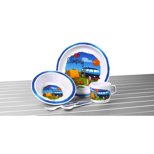  Melamine CAMPING servies voor kinderen - 1 persoon - CF13771 