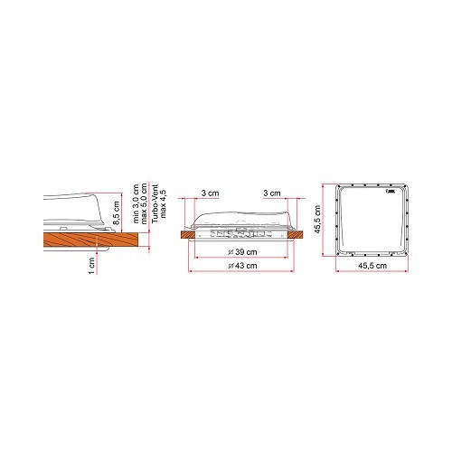 FIAMMA Vent 40 tragaluz blanco - Nuevo para 2022 - CF13786