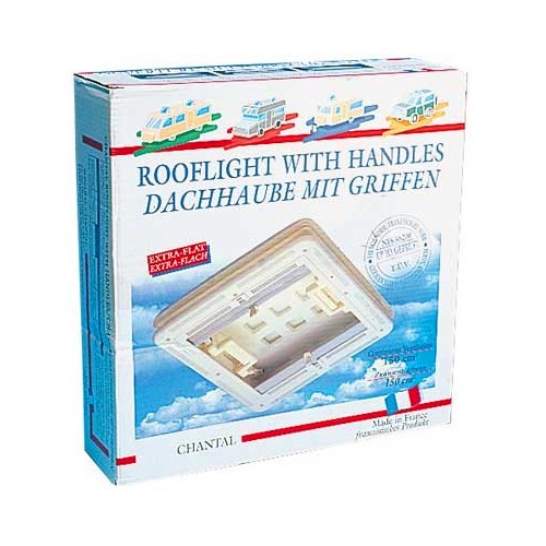  Chantal 40x40 cm wit dakraam met handgreep, hor en verduisteringsrolgordijn - CF13879-2 