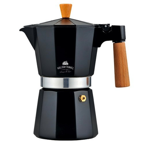  Cafetière expresso noire 6 tasses Holiday Travel - CF13892 