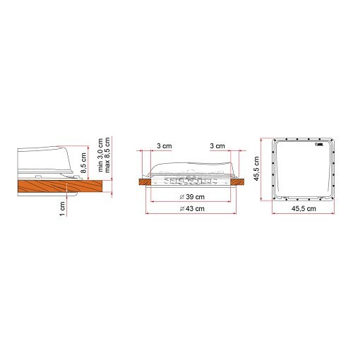  Fiamma Premium Turbo Vent Dakraam Wit  - CF13956-3 