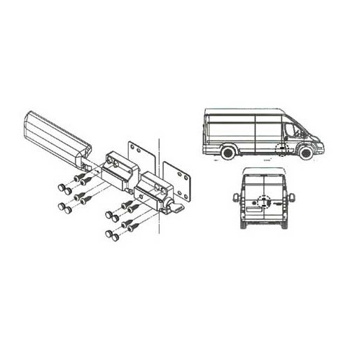 Fechadura da porta da carrinha VAN LOCK THULE - CG10724