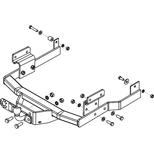 Gancio di traino BOISNIER per Volkswagen Transporter T4 furgone (1990-2003) - CG11115