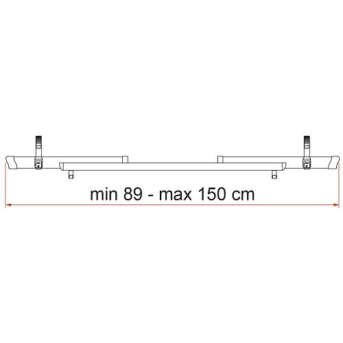 QUICK C track 128 cm Fiamma voor CARRY BIKE 2 schuifriemen - CP10025