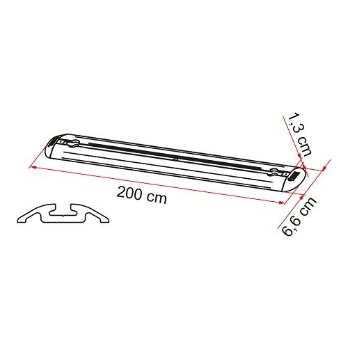 Rails 200 cm pour accrochage moto 200 cm GARAGE BARS PREMIUM FIAMMA-vendus par 2 - CP10108