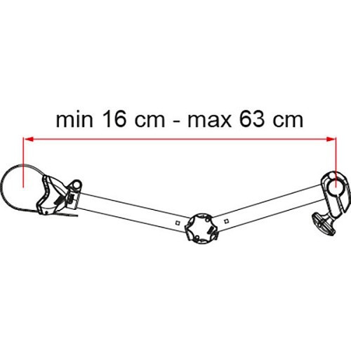 Bike Block articulated Pro S D2 silver/black Fiamma - CP10288