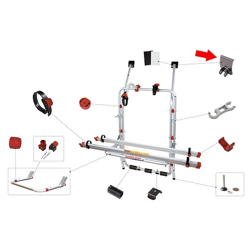 Para de fijación superior para portabicicletas Carry Bike VW T4 Ref Fiamma02093H01 - CP10328