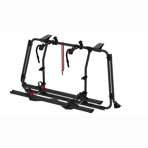  Portabici nero per VW Transporter T6 PRO con portellone posteriore CARRY BIKE FIAMMA - versione restyling 2020 - CP10489 