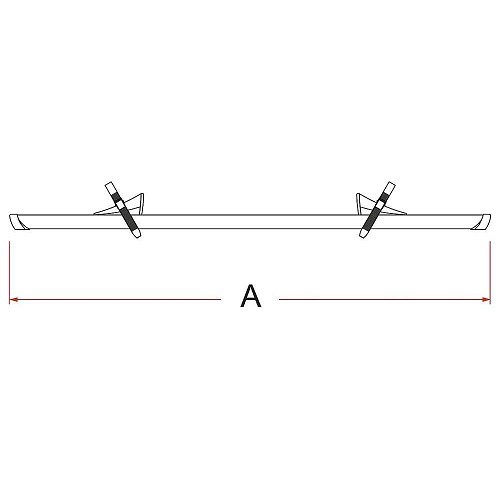 FIAMMA PREMIUM DEEP BLACK rail 128 cm - versão remodelada - CP10496