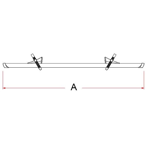 E-BIKE PREMIUM rail 139 cm for E-BIKE FIAMMA bike rack 2 sliding blocks - restyled version 2020 - CP10498