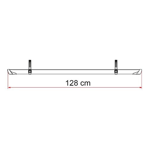 Rail Plus GREY 128 cm for bicycle rack CARRY BIKE Fiamma - CP10850