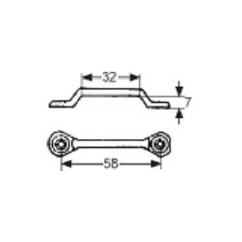 58 mm aluminium mounting bridge - CQ10298