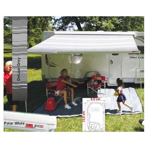  Tenda da sole F45S 260 - Larghezza della tenda: 263 cm - Tessuto: Royal Grey - Rivestimento: bianco. - CS10237 