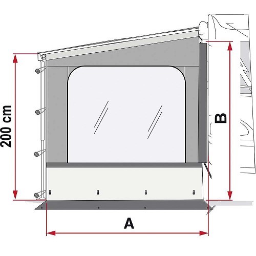 Painel lateral SIDE W PRO F45S Van Fiamma - CS10330