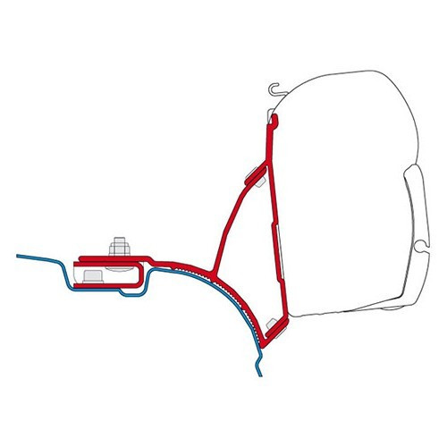  Adaptateur de store F45S Fiamma pour VW Transporter T5 et T6 Multivan Trendline - côté droit - CS10486 